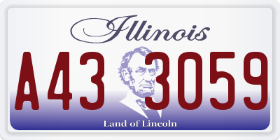 IL license plate A433059