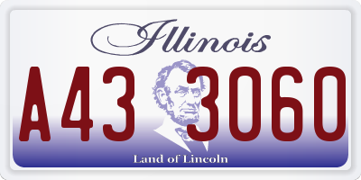 IL license plate A433060