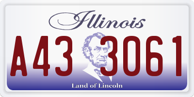 IL license plate A433061