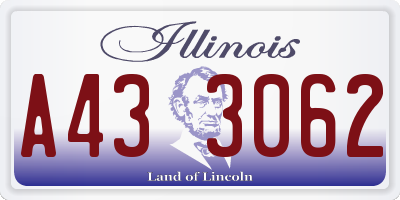 IL license plate A433062