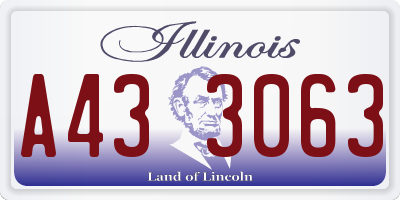 IL license plate A433063