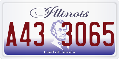 IL license plate A433065