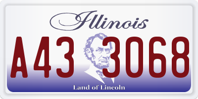 IL license plate A433068