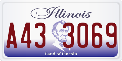 IL license plate A433069