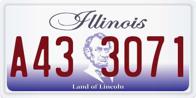 IL license plate A433071