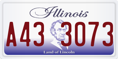 IL license plate A433073