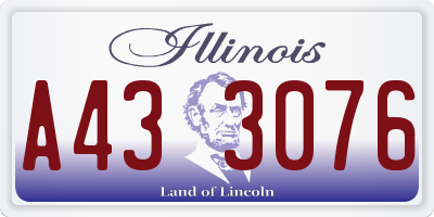 IL license plate A433076