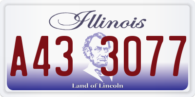 IL license plate A433077