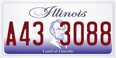 IL license plate A433088