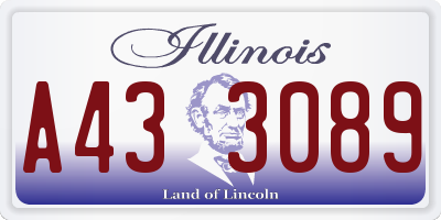 IL license plate A433089