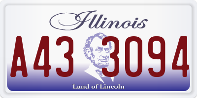 IL license plate A433094