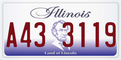 IL license plate A433119
