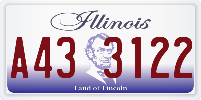 IL license plate A433122