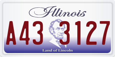 IL license plate A433127
