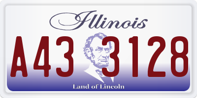 IL license plate A433128