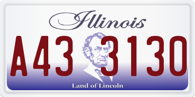 IL license plate A433130