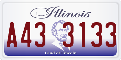IL license plate A433133