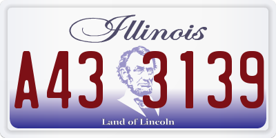 IL license plate A433139