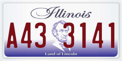 IL license plate A433141