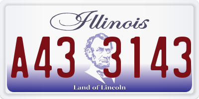 IL license plate A433143