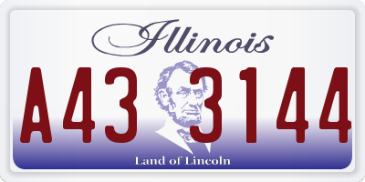 IL license plate A433144