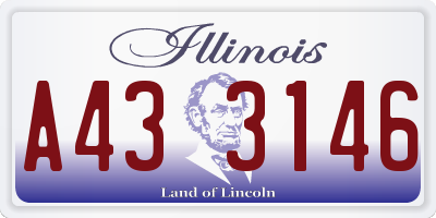 IL license plate A433146
