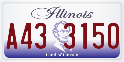IL license plate A433150