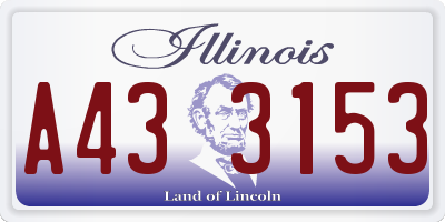 IL license plate A433153