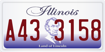 IL license plate A433158
