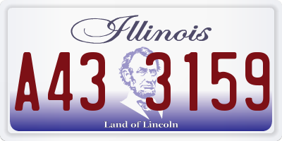 IL license plate A433159