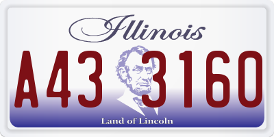 IL license plate A433160