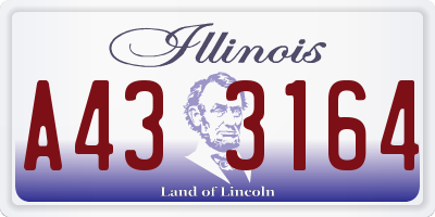 IL license plate A433164
