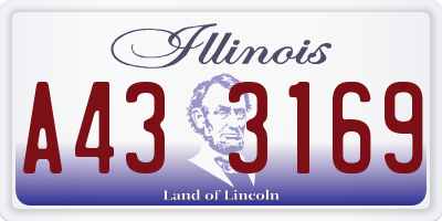 IL license plate A433169