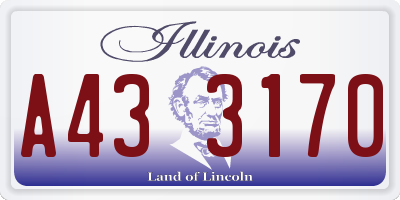 IL license plate A433170