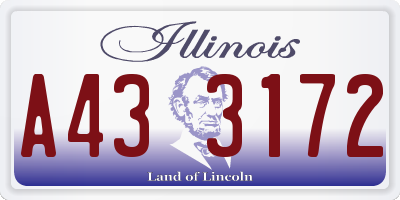 IL license plate A433172