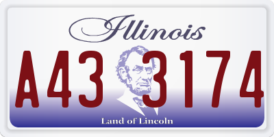 IL license plate A433174