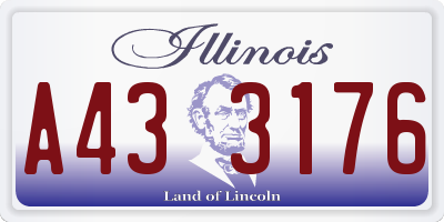 IL license plate A433176
