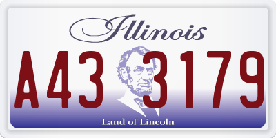 IL license plate A433179