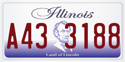IL license plate A433188