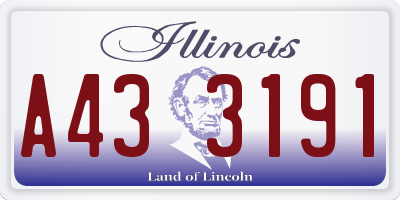 IL license plate A433191