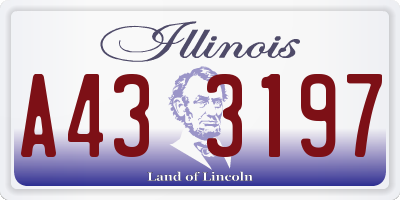IL license plate A433197