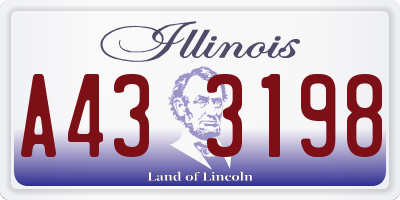 IL license plate A433198