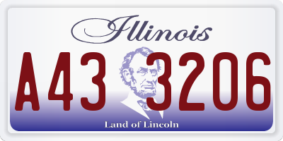 IL license plate A433206