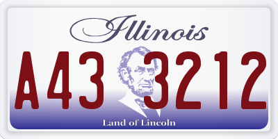 IL license plate A433212