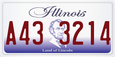 IL license plate A433214
