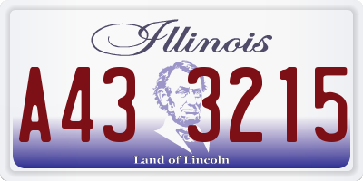 IL license plate A433215