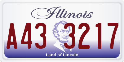 IL license plate A433217