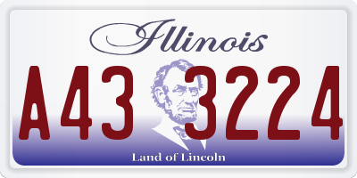 IL license plate A433224