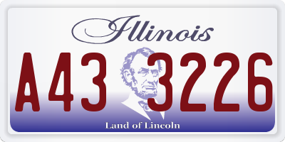 IL license plate A433226