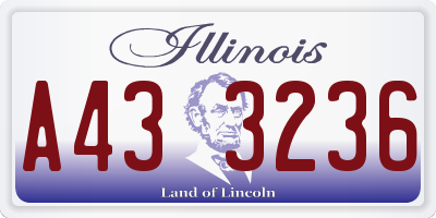 IL license plate A433236